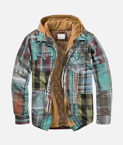 ED | Plaid patchwork jacket