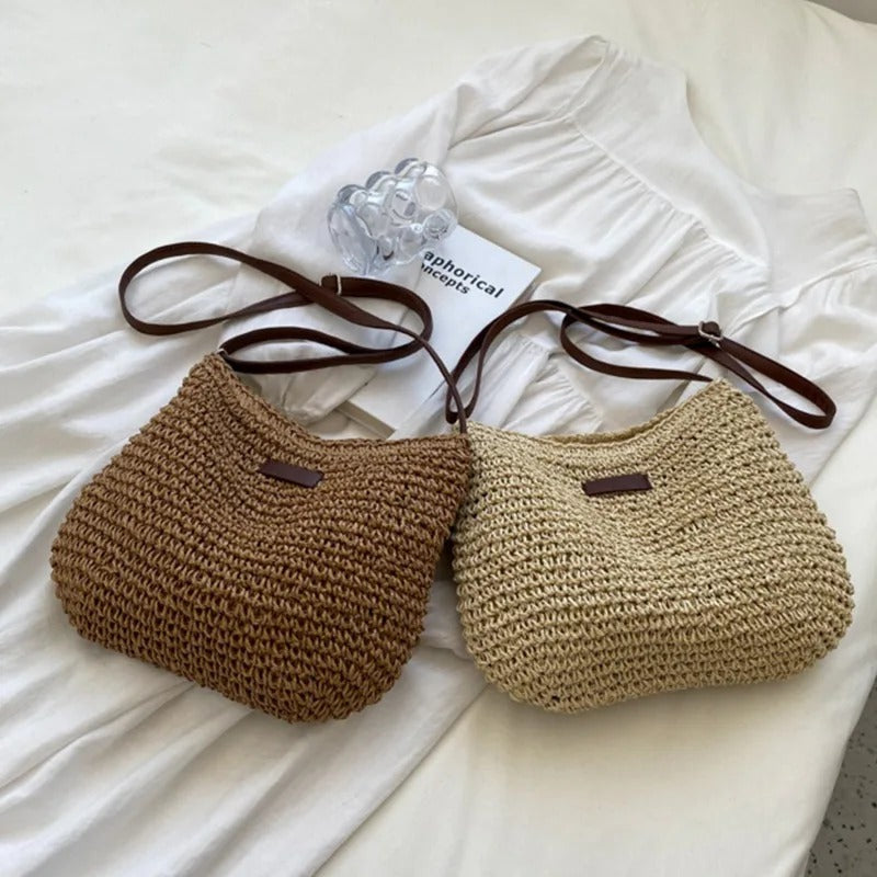 ROOS | Straw shoulder bag