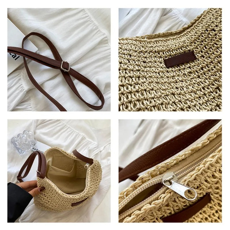 ROOS | Straw shoulder bag