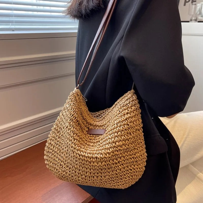 ROOS | Straw shoulder bag